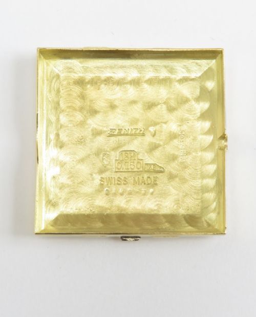 fig 4. Solid 18ct Gold Zenith Kennedy Mens Watch c1965