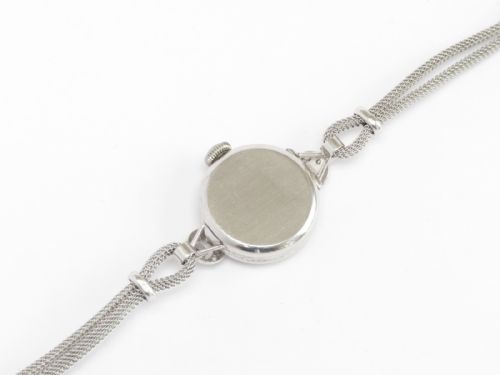 fig 2. Near Mint Condition Vertex Platinum and Diamond Ladies Cocktail Watch c1958