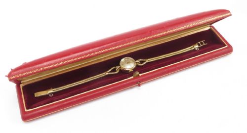 fig 7. Mint Original Solid 18ct Gold Omega Ladies Cocktail Watch c1954