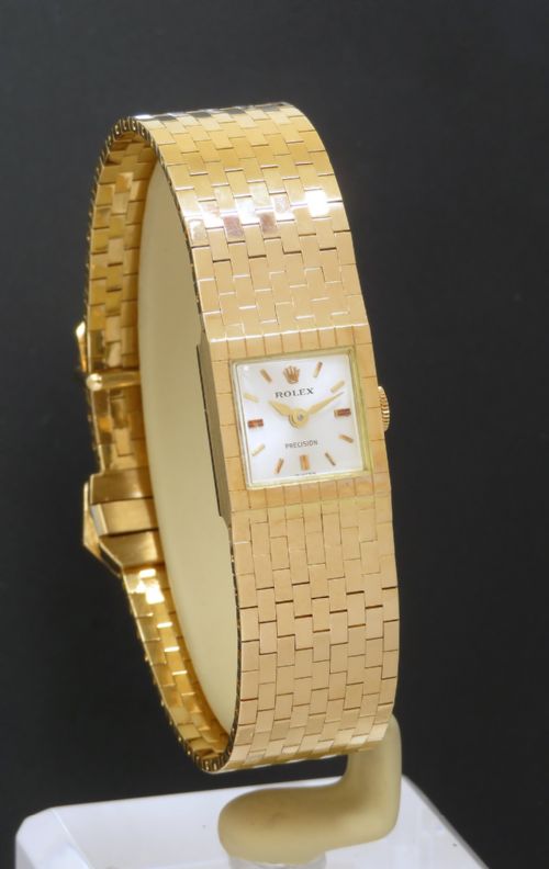 fig 2. Extremely Rare Solid Heavy 18ct Gold Ladies Rolex Strap Watch c1969