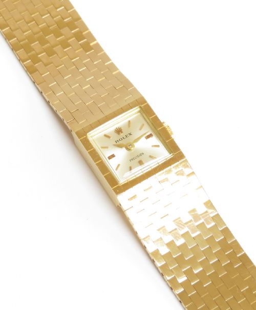 fig 5. Extremely Rare Solid Heavy 18ct Gold Ladies Rolex Strap Watch c1969