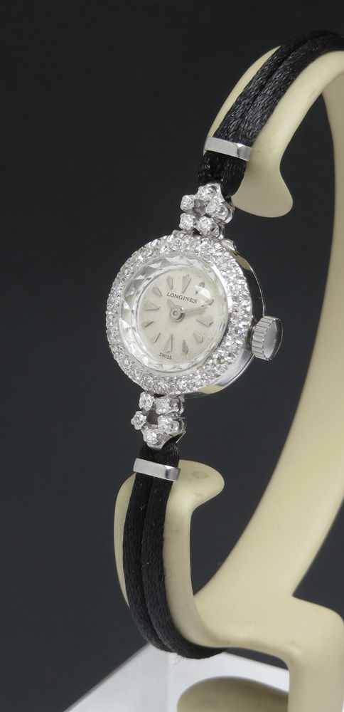 fig 1. Longines Platinum Diamond Ladies Cocktail Watch c1960