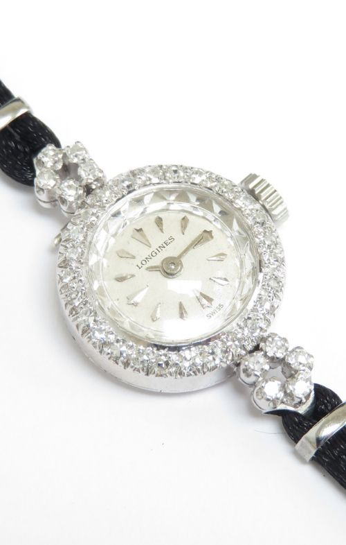 fig 5. Longines Platinum Diamond Ladies Cocktail Watch c1960