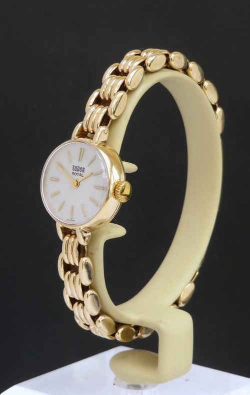 fig 1. Solid 9ct Gold Rolex Tudor Royal Ladies Cocktail Watch c1959