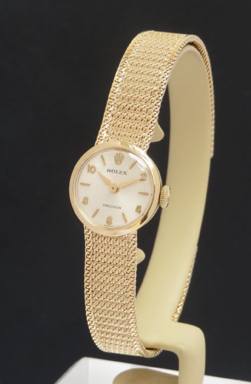 Solid 9ct Gold Rolex Precision Ladies Cocktail Watch C1964