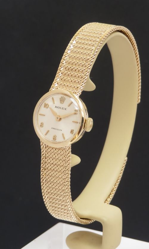fig 1. Solid 9ct Gold Rolex Precision Ladies Cocktail Watch c1964