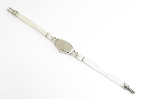 fig 6. Stunning Rare Platinum and Diamond Ladies Cocktail Watch by Bensons of London c1950