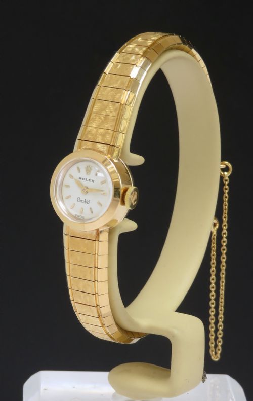 fig 1. Stunning Mint Condition Solid 18ct Gold Rolex Orchid c1959
