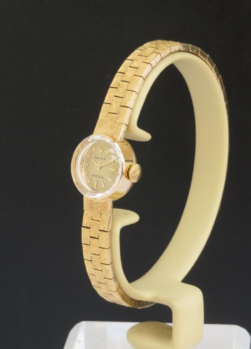fig 1. Beautiful Solid 18ct Gold Rolex Precision Ladies Cocktail Watch c1966