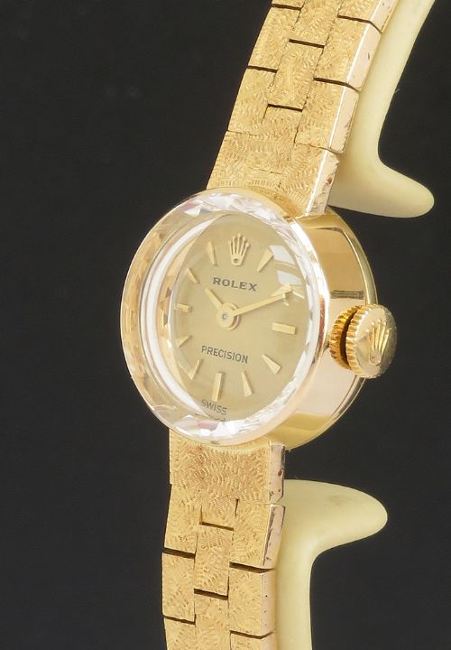 fig 2. Beautiful Solid 18ct Gold Rolex Precision Ladies Cocktail Watch c1966