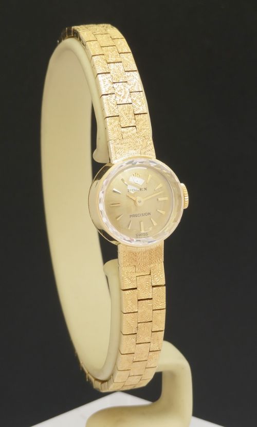 fig 6. Beautiful Solid 18ct Gold Rolex Precision Ladies Cocktail Watch c1966
