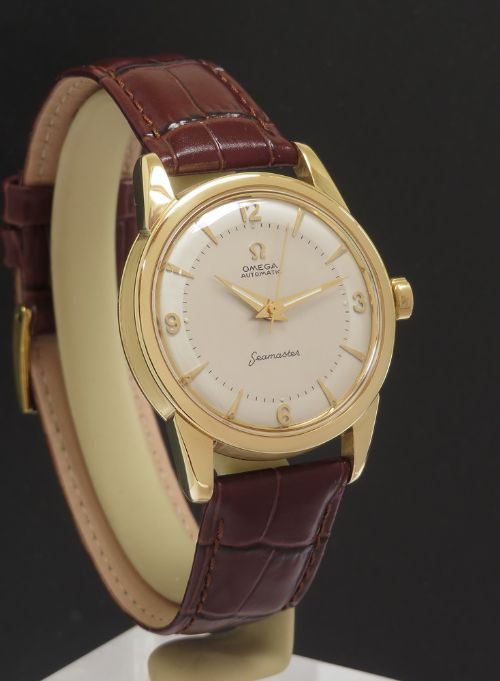 fig 2. Heavy Solid 18ct Gold Omega Seamaster Automatic Mens Watch c1957