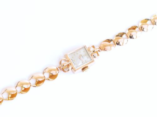 fig 7. Very Rare Solid 18ct Rose Gold Omega Ladies Cocktail Watch c1949