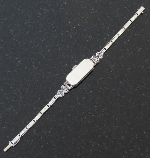 fig 5. Beautiful Platinum and Diamond Art Deco Ladies Cocktail Watch c1930