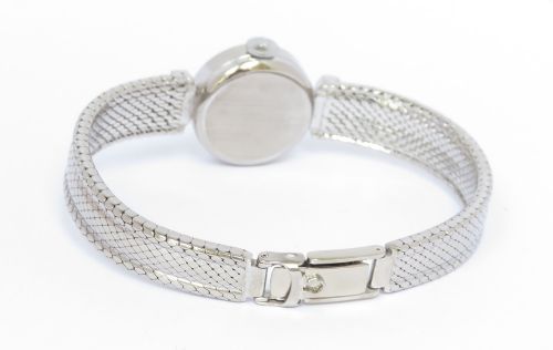 fig 1. Stunning Solid 18ct White Gold and Diamond Omega Ladies Watch c1964