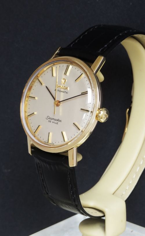 fig 1. Mint Solid 9ct Gold Omega Seamaster De Ville Automatic Mens Watch c1969