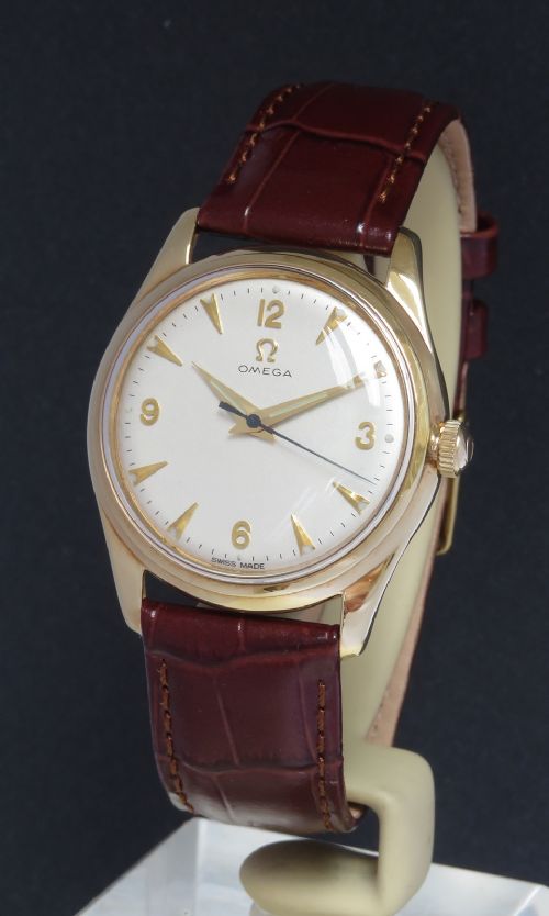 Rare Solid 14ct 14k Omega Calibre 420 Mens Watch C1950