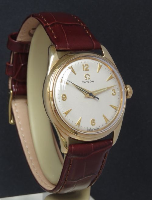 fig 2. Rare Solid 14ct 14k Omega Calibre 420 Mens Watch c1950