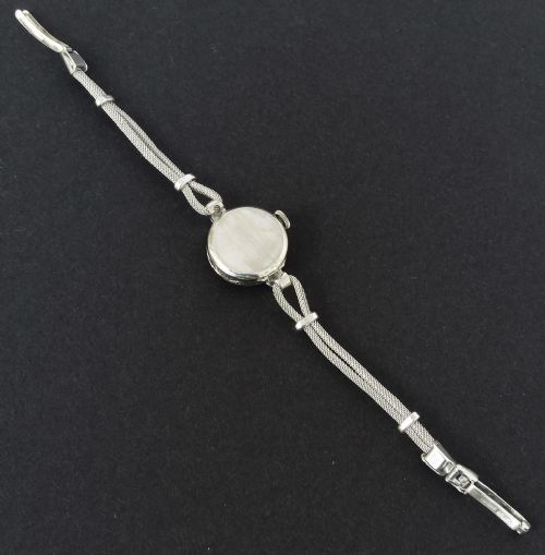 fig 3. Beautiful Solid 18ct White Gold and Diamonds Ladies Cocktail Watch by Vertex c1961-62
