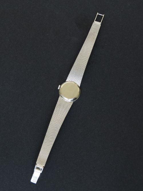 fig 5. Wonderful Solid 9ct White Gold ladies cocktail watch c1969