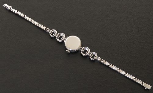 fig 5. Omega Platinum and Diamond Ladies Cocktail Watch c1950
