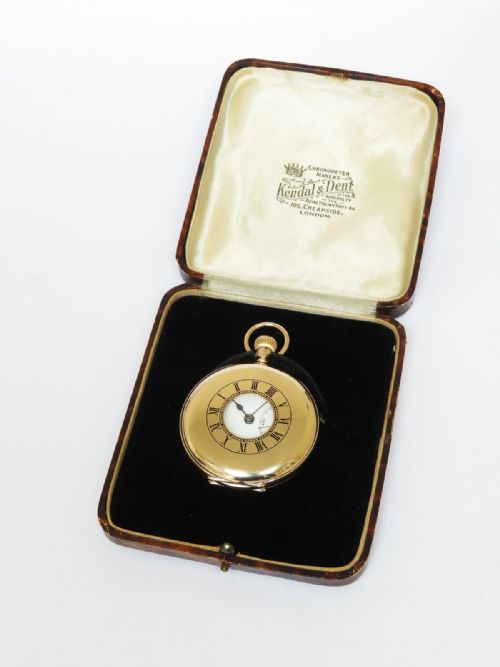 Solid 9ct Gold Half Hunter Pocket Watch by Vertex C1940