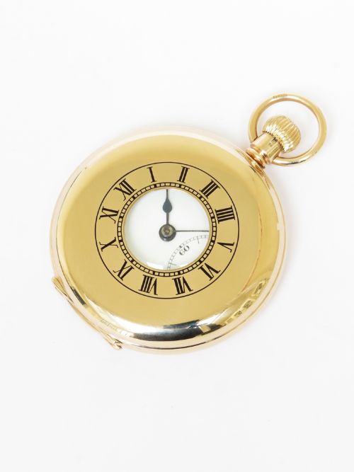 fig 2. Solid 9ct Gold Half Hunter Pocket Watch by Vertex c1940
