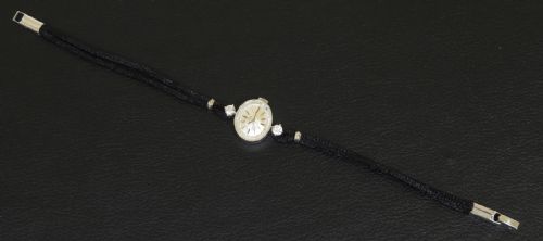 fig 4. Beautiful Solid 14ct White Gold and Diamond Omega Ladies Cocktail Watch c1966