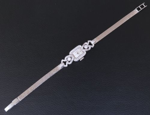 fig 4. Heavenly Solid 18ct White Gold and Diamond Cocktail Watch by Bucherer c1950