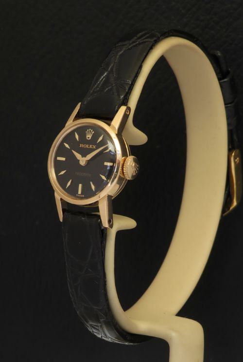 fig 1. Solid 18ct Gold Rolex Precision Ladies Cocktail Watch c1947