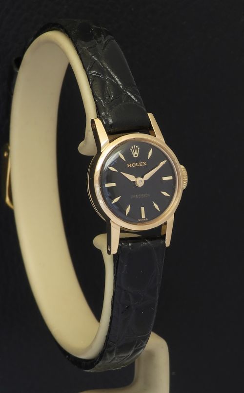 fig 2. Solid 18ct Gold Rolex Precision Ladies Cocktail Watch c1947