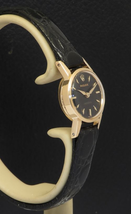 fig 3. Solid 18ct Gold Rolex Precision Ladies Cocktail Watch c1947