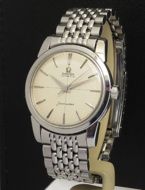 Superb Untouched Omega Seamaster Cal 501 Cross Hair Dial Mens Watch C1959
