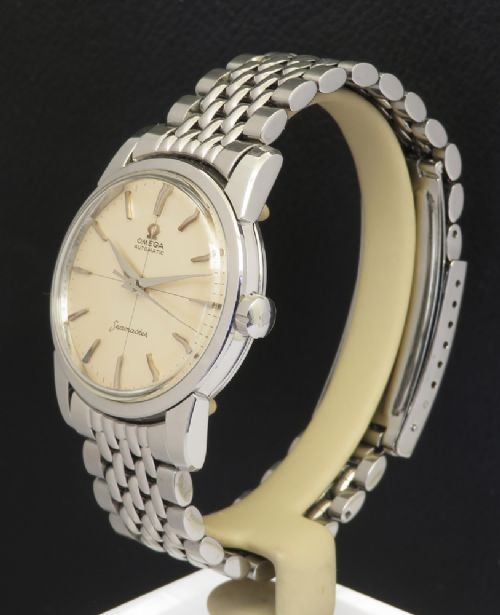 fig 1. Superb Untouched Omega Seamaster Cal 501 Cross Hair Dial Mens Watch c1959