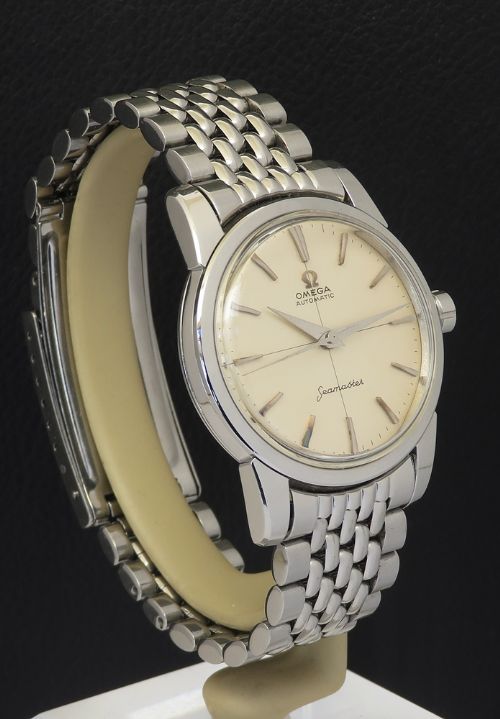 fig 2. Superb Untouched Omega Seamaster Cal 501 Cross Hair Dial Mens Watch c1959