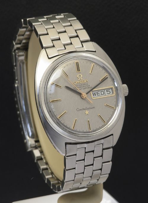 fig 3. Very Rare Museum quality Omega Constellation Day Date with box and papers 1968