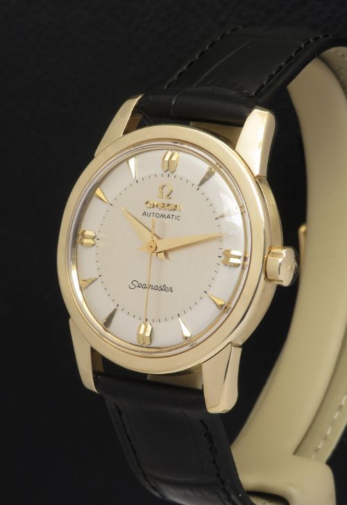 fig 2. Heavy solid 18ct gold Omega Seamaster Automatic c1956