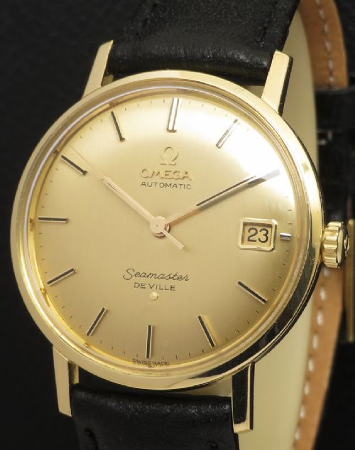 fig 2. Very Rare Solid 18ct Gold Omega Seamaster DeVille Deluxe c1966