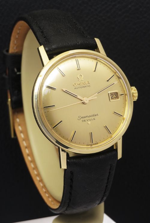 fig 3. Very Rare Solid 18ct Gold Omega Seamaster DeVille Deluxe c1966