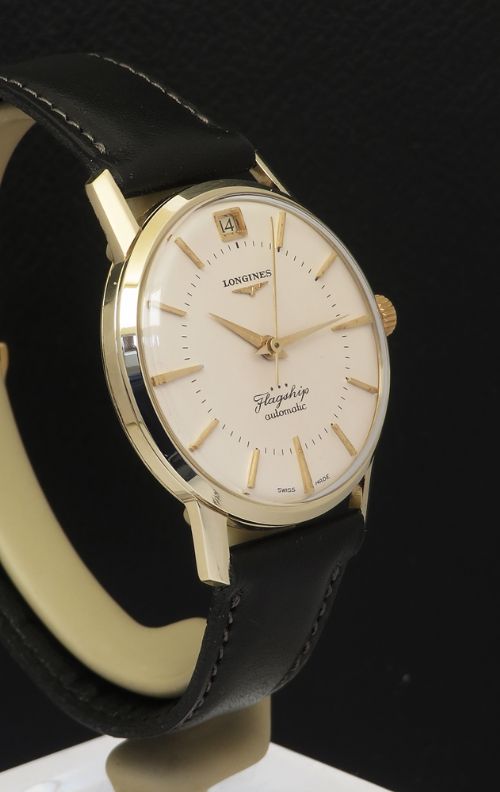 fig 3. Solid 9ct gold Longines Flagship Automatic Calibre 341 c1961 with box