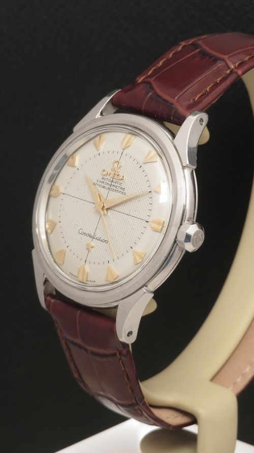 fig 1. Very Rare Omega Constellation Chronometer Bumper Automatic With Box c1954