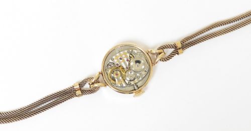 fig 3. Solid 9ct Gold Jaeger-LeCoultre Ladies Cocktail Watch with box and papers c1959