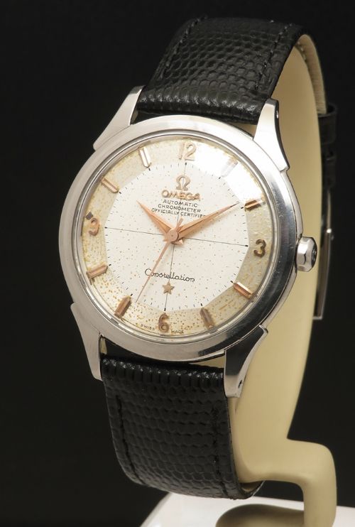 fig 1. Untouched Omega Constellation 505 Chronometer Pie Pan c1958