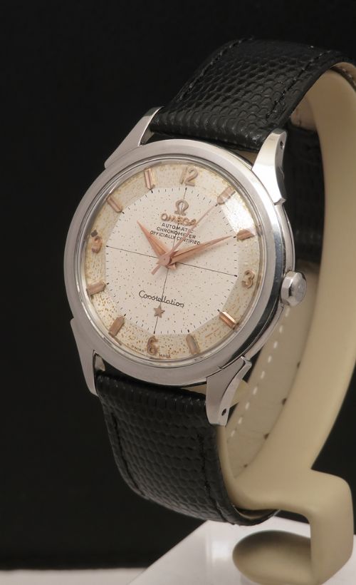 fig 2. Untouched Omega Constellation 505 Chronometer Pie Pan c1958