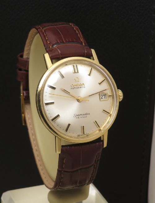 fig 3. Near mint all original solid 18ct gold Omega Seamaster Deville 1964 with box