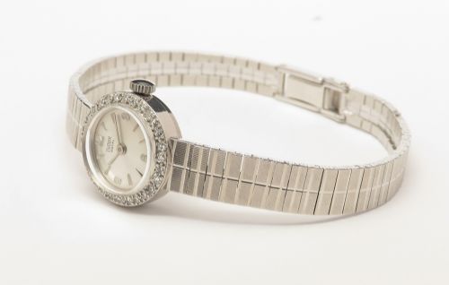 fig 6. Mint Unworn solid 9ct white gold and diamond Rolex Tudor Royal c1968