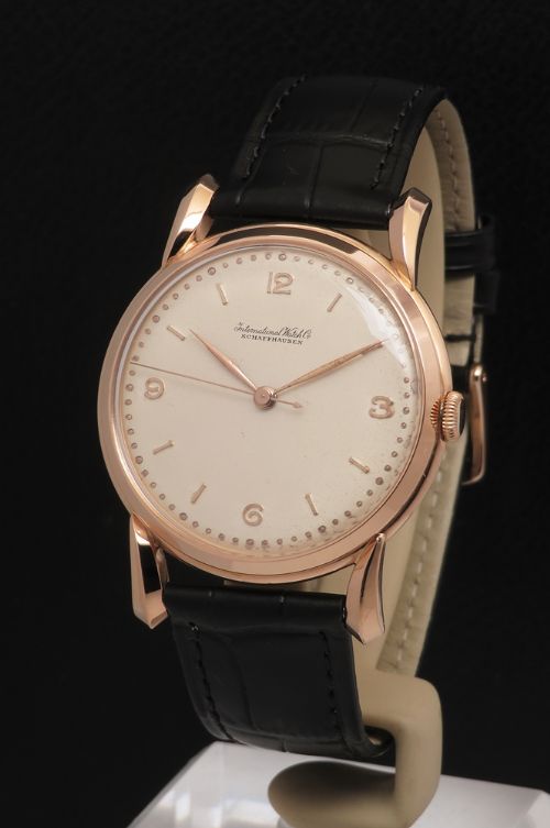 fig 1. Rare Oversize Solid 18ct Rose Gold International Watch Company IWC Cal 89 c1948