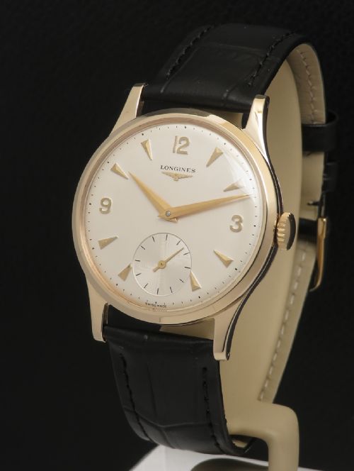 Mint Solid 9ct Gold Longines 30l Mens Watch with Box C1964