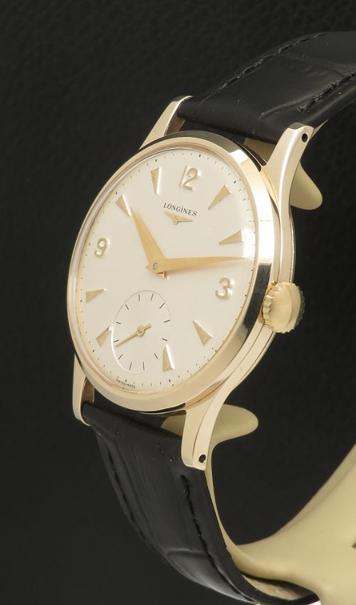 fig 4. Mint Solid 9ct Gold Longines 30L Mens Watch with box c1964