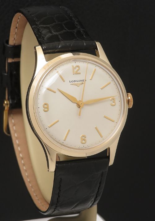 fig 3. Mint Original Solid 9ct Gold Longines 12.68ZS Mens Watch c1960